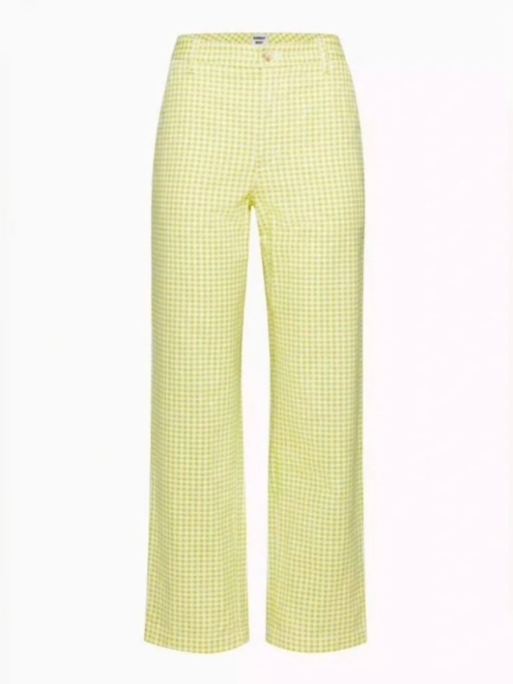 Sunday Best Aritzia Jaden Pant Green Gingham Wide Leg Pants Trouser - Size 4